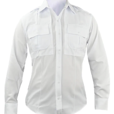 CAMISOLA TACTICA Cierre Oculto MANGA LARGA BLANCA