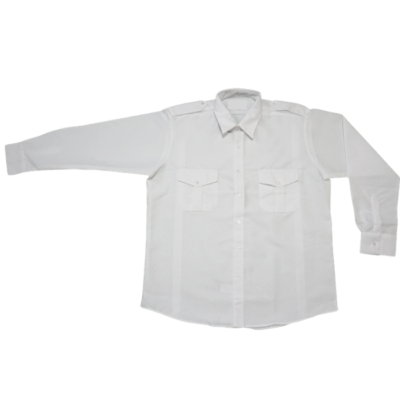CAMISOLA TACTICA De Botones MANGA LARGA BLANCA