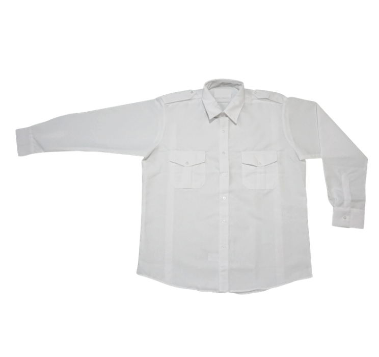 CAMISOLA TACTICA De Botones MANGA LARGA BLANCA